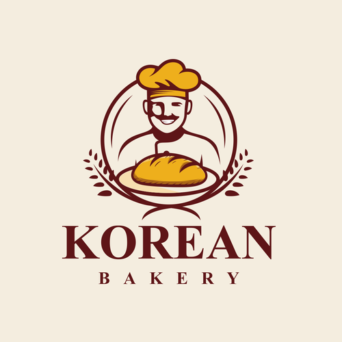 Korean design with the title 'korean bakery'