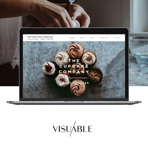 Photography website with the title 'Beautiful Website Design for a Cupcake Company'