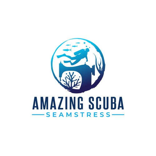 Scuba design with the title 'Scuba diving logo'