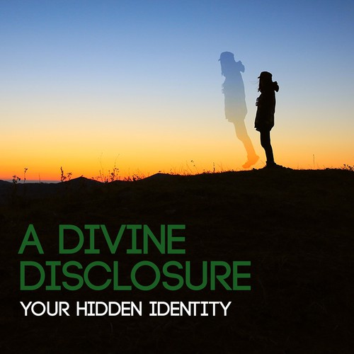 Unique book cover with the title 'Book cover for a divine disclosure'