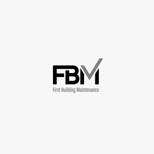 Word art logo with the title 'Wordmark logo concept for FBM'