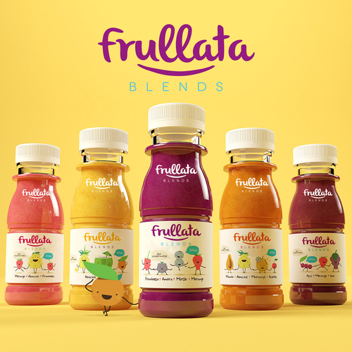 Smoothie logo with the title 'Energetic and motivating logo for Frullata'