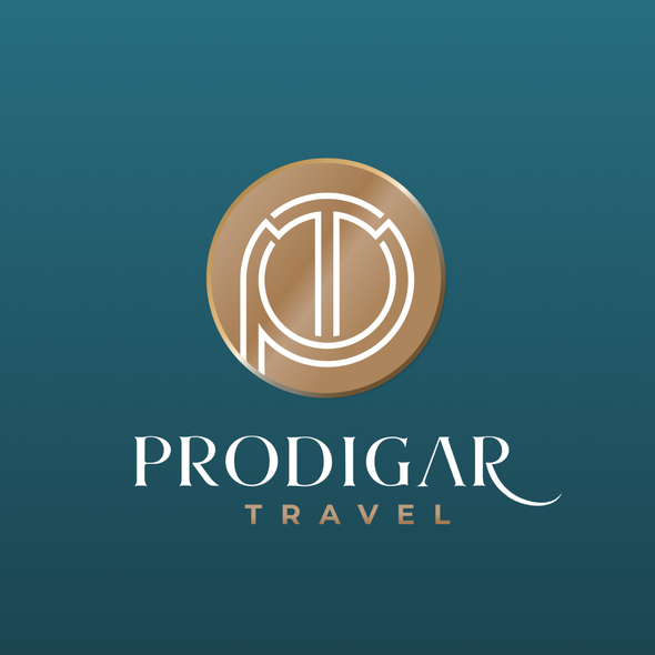 Luxurious logo with the title 'Logo Redesign + Icon Modernization for Luxury Travel Consultancy'