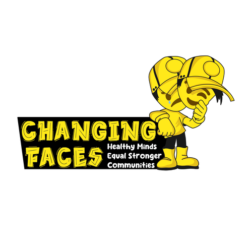 Hip hop logo with the title 'Changing Faces logo design'