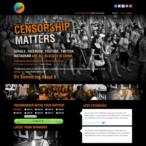 Nonprofit website with the title 'Great Fire Website'