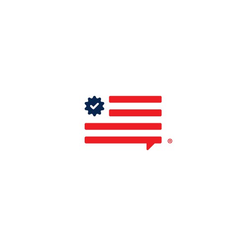 Flag design with the title 'Clean Minimalist design for USA Trending, a non-political news site'