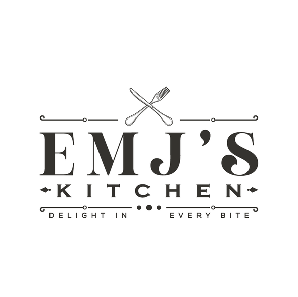 Kitchen design with the title 'Logo for "EMJ'S Kitchen"'
