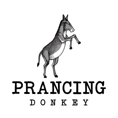 Donkey design with the title 'Blogger logo design'