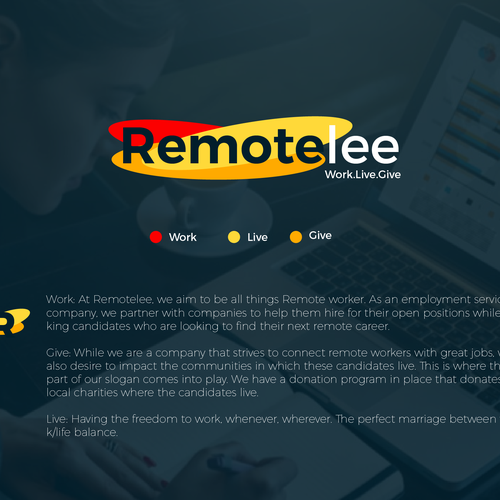 Electronics logo with the title 'Logo concept for remotelee'