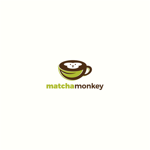 Monkey logo with the title 'Logo for Matcha Monkey'