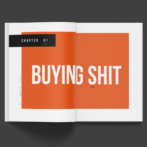 Male design with the title 'Book Layout Design'