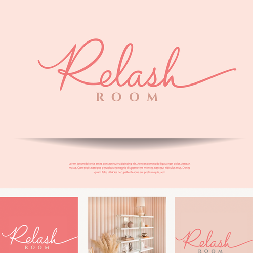 Eyelash design with the title 'Relash room'