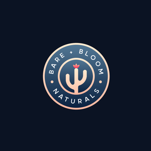 Cactus brand with the title 'Logo design for Bare+Bloom'