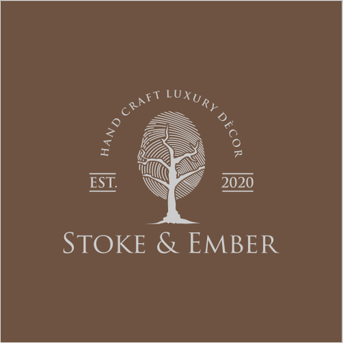 Carpentry design with the title 'Creative logo for Stoke & Ember'