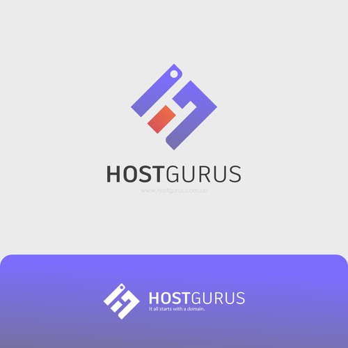 Gestalt design with the title 'Web Hosting Company Logo'