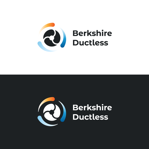 Temperature design with the title 'Logo for ductless mini splits for heating and cooling in houses'