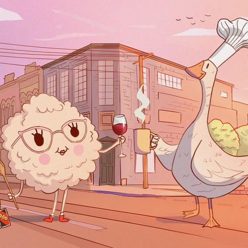 Digital illustration with the title 'poster design entry'