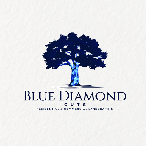 Woodcut design with the title 'Logo for Blue Diamond'