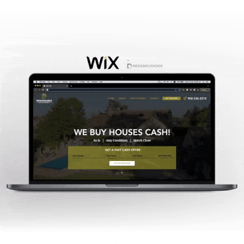 HTML5 design with the title 'Remarkable Investments Wix website'