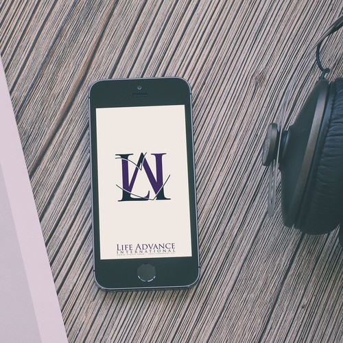 Letter design with the title 'Brand Identity created for Life Advance Int.'