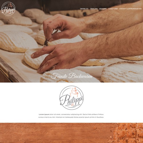 Bread design with the title 'Philippi Bäckerei & Conditorei'