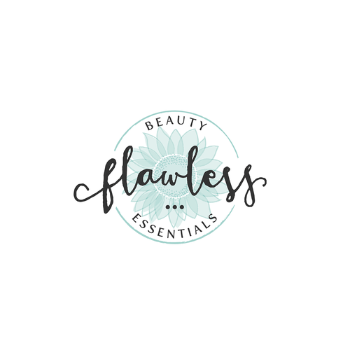 Sunflower design with the title 'Flawless Beauty Essentials'