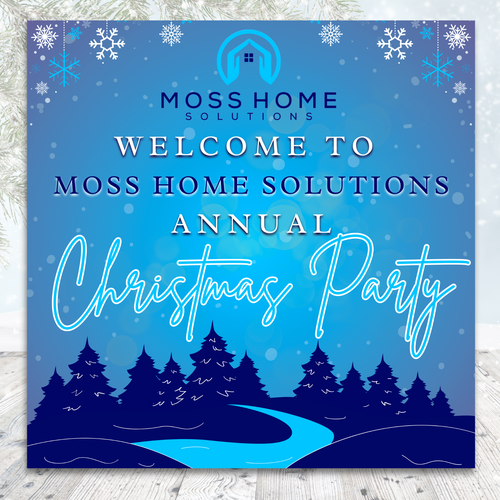 Backdrop design with the title 'Christmas Party Backdrop'