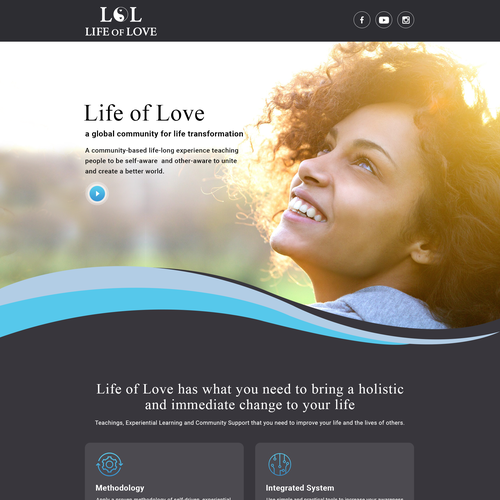 User-friendly website with the title 'Life of Love'