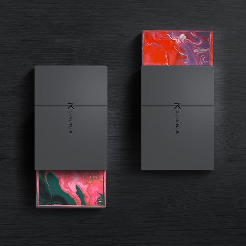 Marble design with the title 'Marbles in Black'