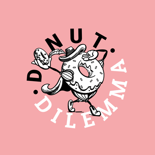 Donut design with the title 'Logo Design for Donut Shop'