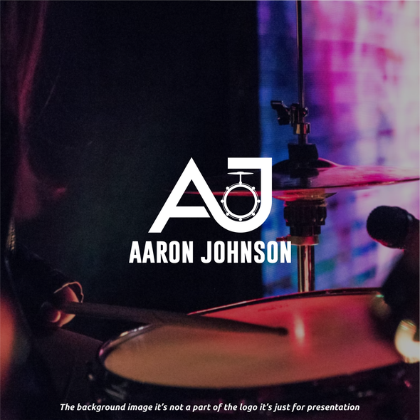 Music design with the title 'Aaron Johnson'