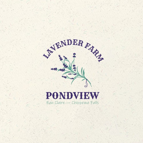Lavender logo with the title 'logo for flower farm'