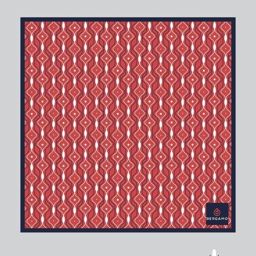 Scarf design with the title 'Chic silk scarf design'