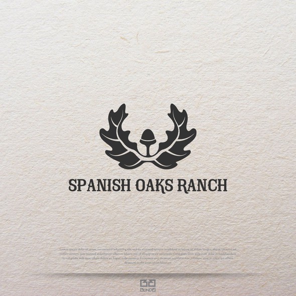 Oak leaf logo with the title 'Ranch logo design.'
