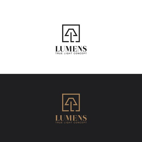 Lamp logo with the title 'Luxury light store logo'