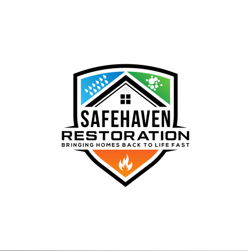 Restoration logo with the title 'SafeHaven Restoration Logo'