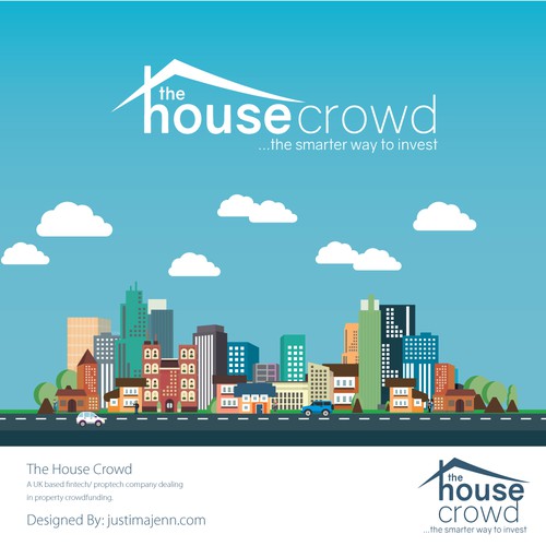 Crowdfunding logo with the title 'Logo for property crowdfunding business'