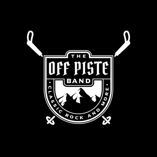 Ski logo with the title 'The Off Piste Band'