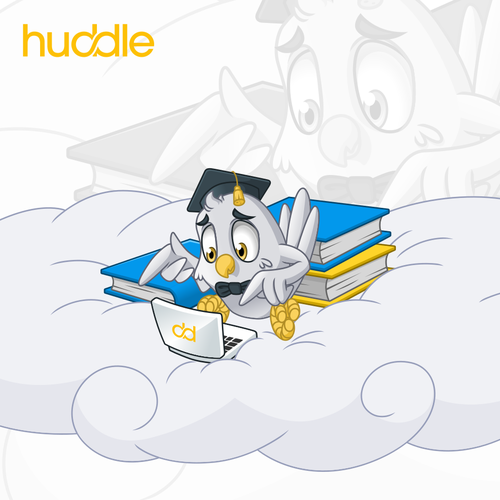E-learning design with the title 'Mascot Design for HuddleBV'