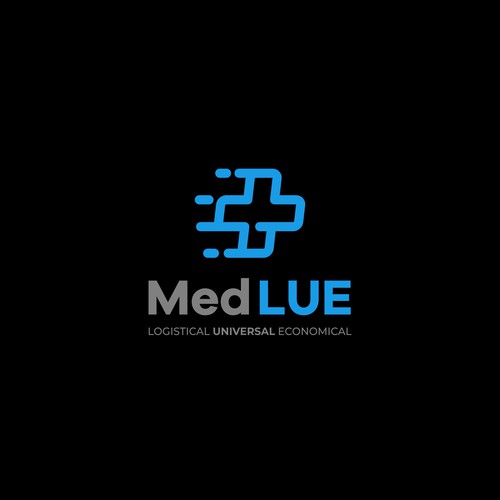 Distribution logo with the title 'Modern and Fun logo concept for medical distribution company.'