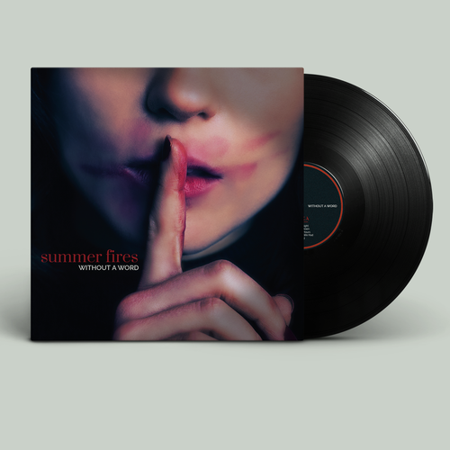 Music packaging with the title 'vinyl package layout and design for indie band'