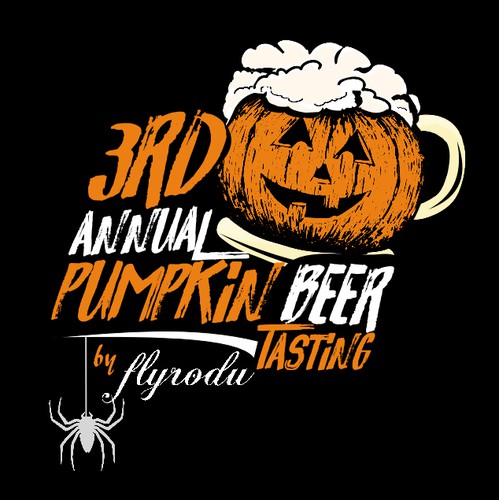 Pumpkin design with the title 'BEER TASTING TSHIRT'