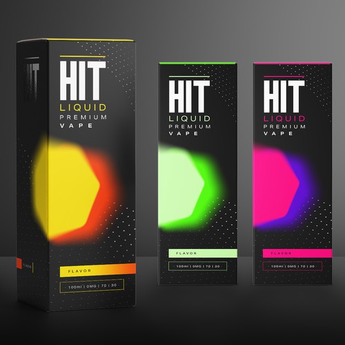 Liquid packaging with the title ' Vape packaging'