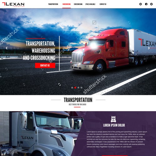 Shipping design with the title 'Logistic and warehousing'