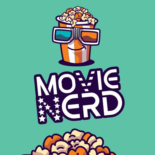 Pen logo with the title 'movie nerd logo '