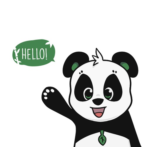 Panda design with the title 'Cute and Energetic Panda Mascot, Pandpand'