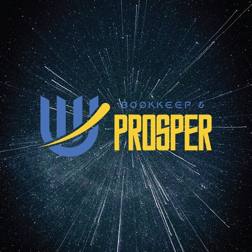 Sci-fi logo with the title 'Bookkeeping logo inspired by Sci-fi.'