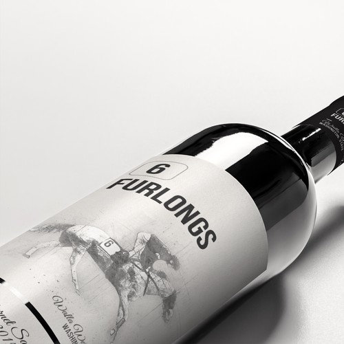 Red wine label with the title 'wine label'