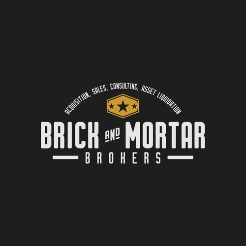 Modern vintage logo with the title 'Brick and Mortar Brokers'