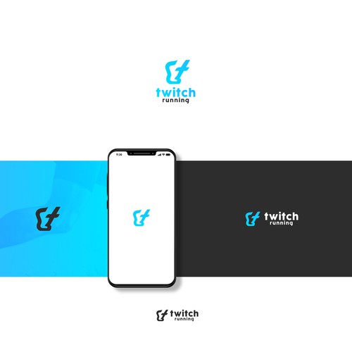 Running logo with the title 'Logo for twitch running'